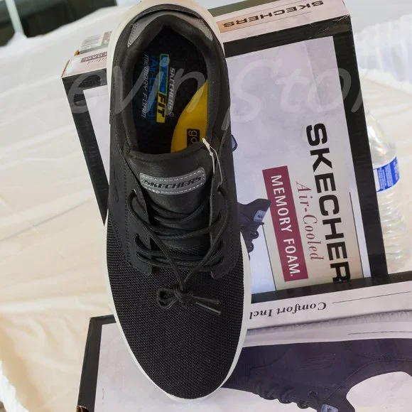 2 pairs Skechers bundle shoes BLACK+nAVY men shoes - Picture 10 of 16